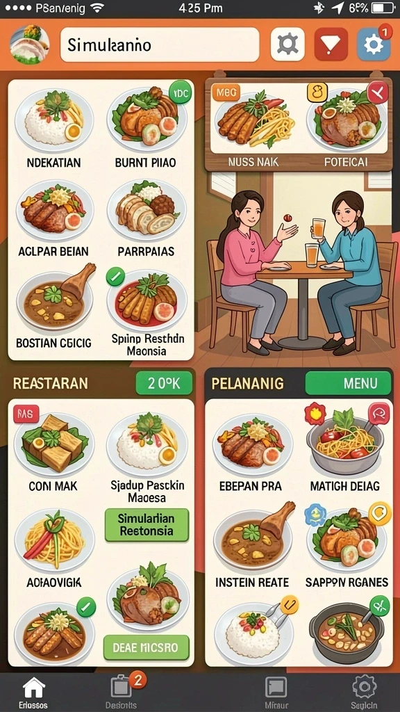 jos77 - Tampilan antarmuka pengguna yang menarik.